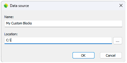 Data source dialog