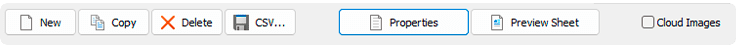 Toolbar line in Plant Database Dialog