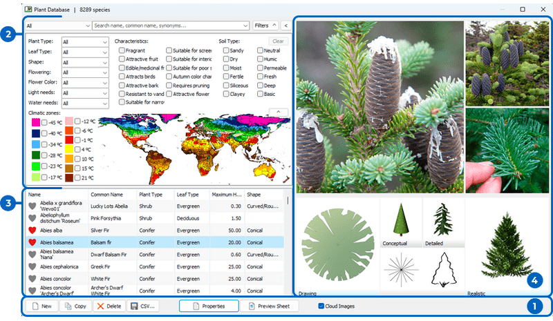 Plant Database dialog box