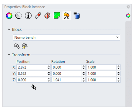 Block Instance Properties