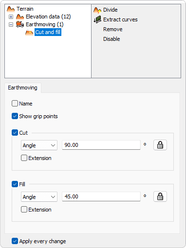 Earthmoving tab