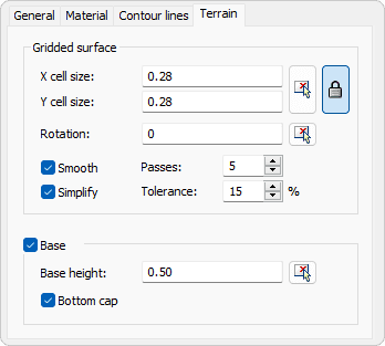 Terrain tab