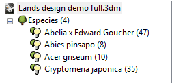 Panel de edición, lista de selección.