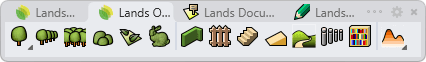 Lands Objects toolbar