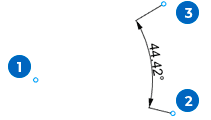 Angle Dimension from points