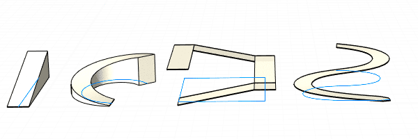 Ramp examples created from different types of curves